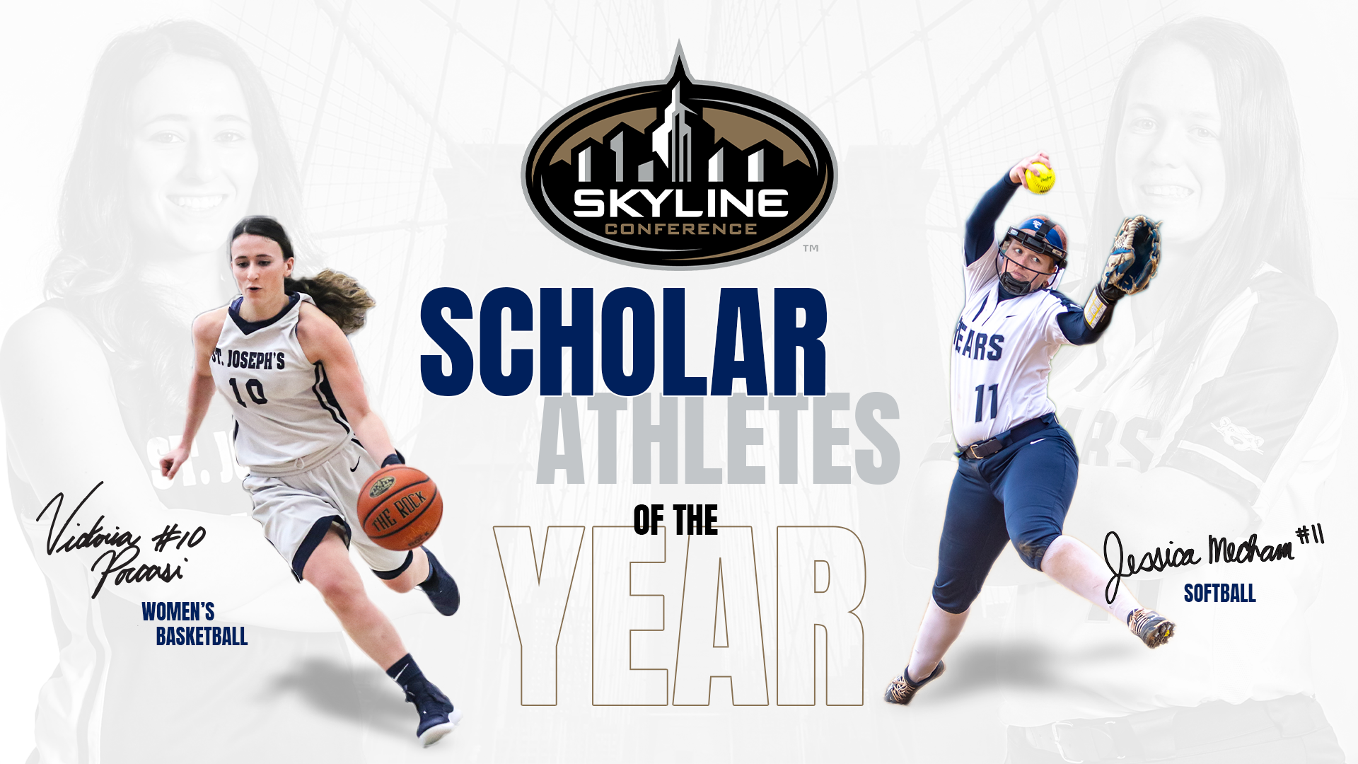 Porcasi and Mecham Named Skyline Scholar-Athletes of the Year