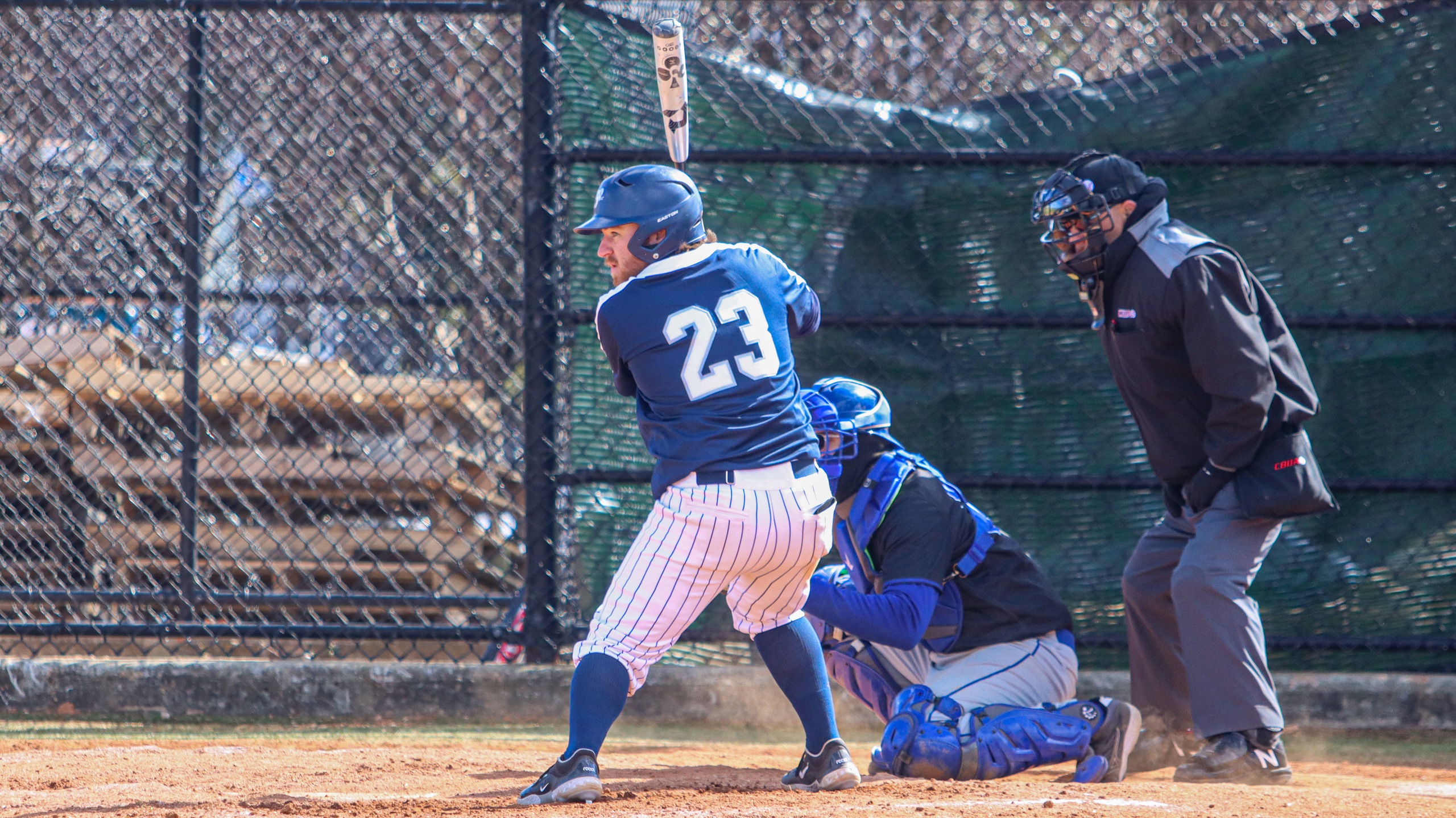 Leary Records 100th Career Hit in Baseball's Split with Farmingdale State