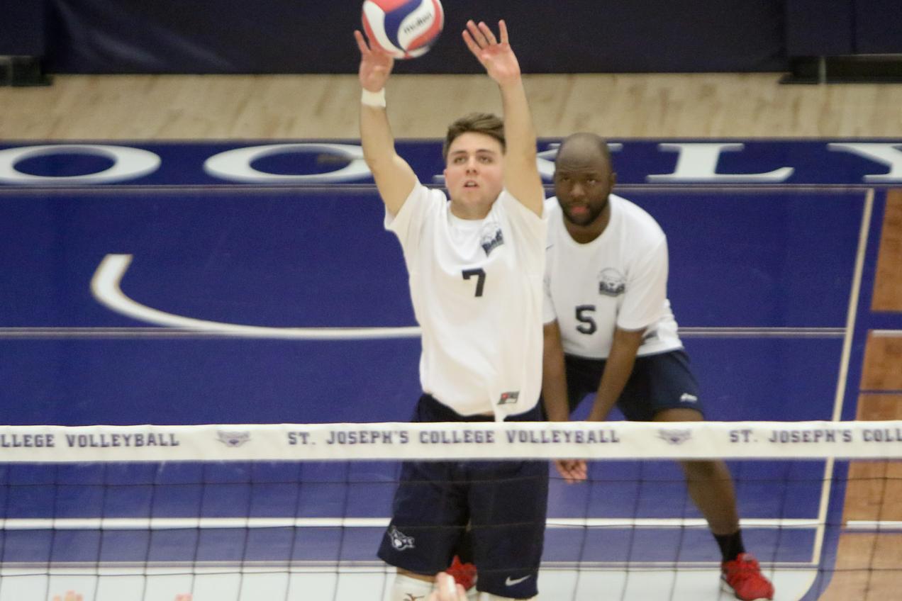 Men's Volleyball Sets New Program Wins Mark Sweeping Sarah Lawrence