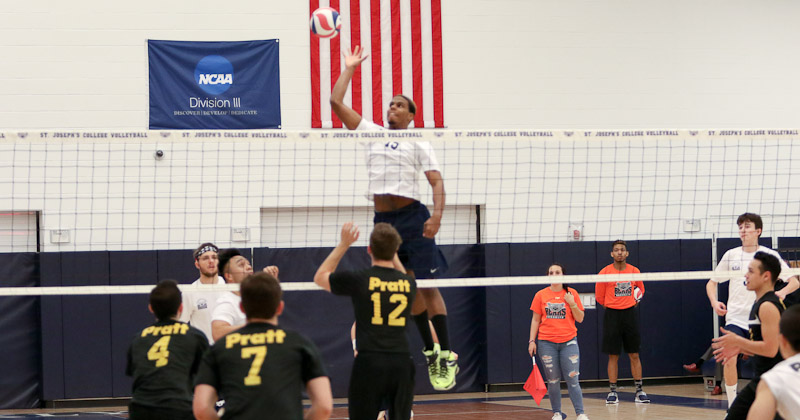 Men's Volleyball Sweeps Clinton Hill Rivals Pratt to Win Second Straight