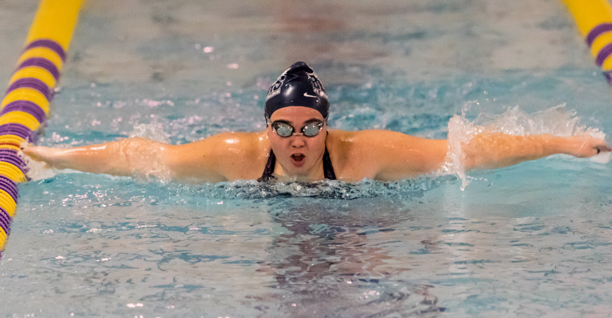 Women’s Swimming Notches Second Win in Split With Sarah Lawrence and Old Westbury