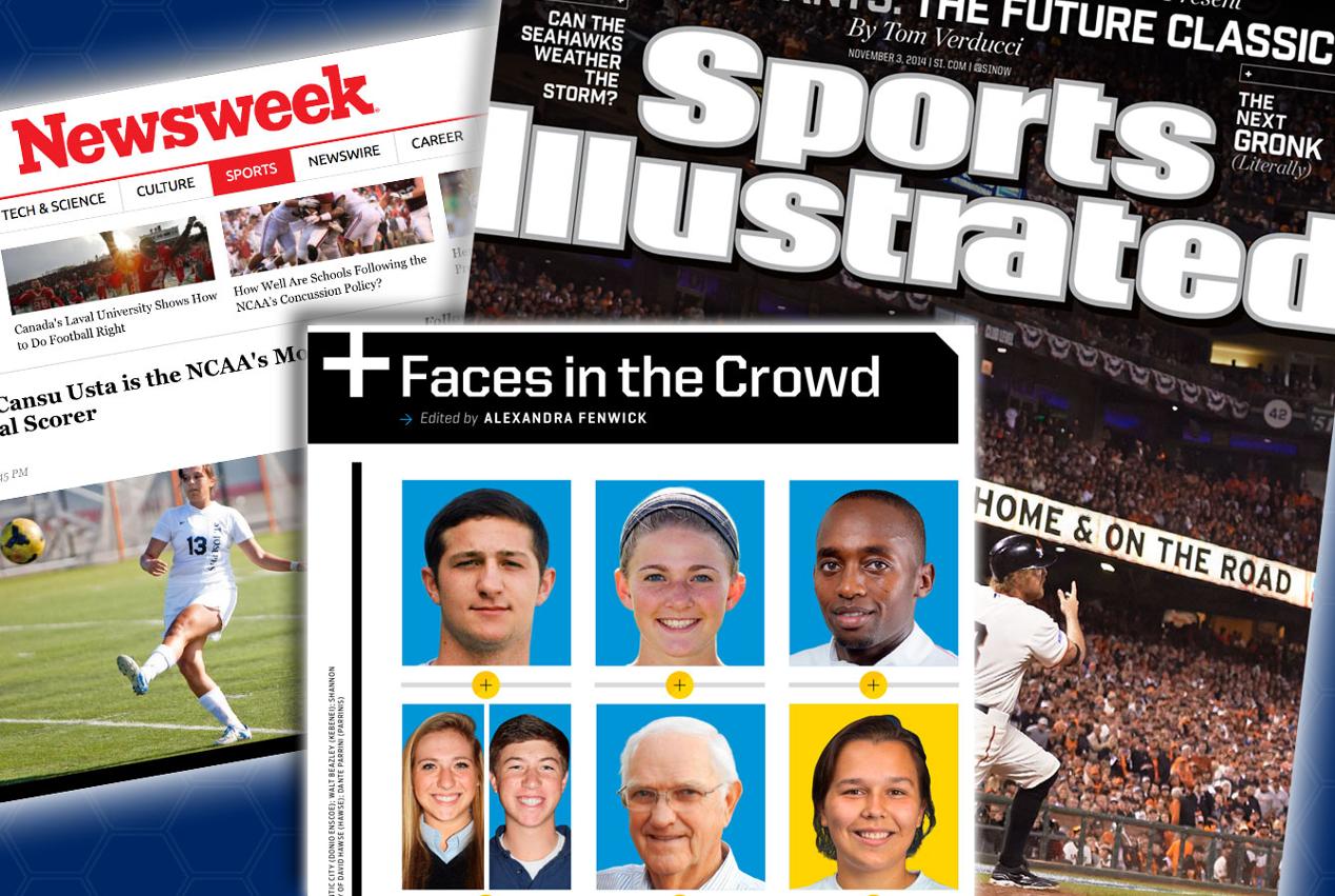 Images from the digital editions of Sports Illustrated & Newsweek