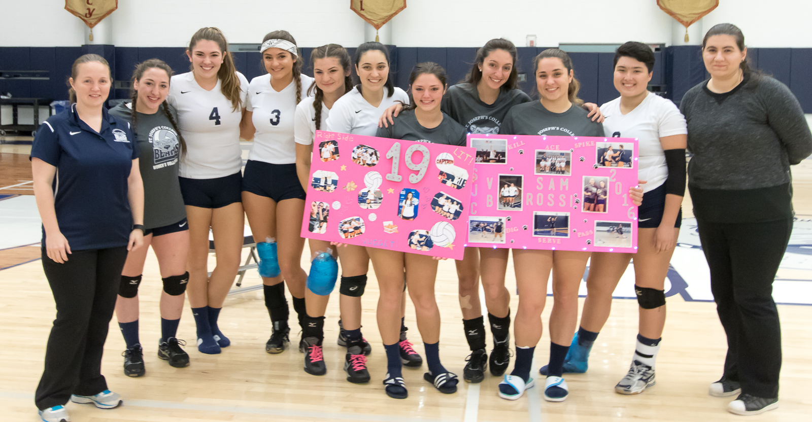 Women’s Volleyball Sweeps Staten Island on Senior Night Notching 100th Win for Coach O’Neill