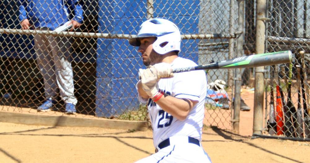 Luebcke Goes the Distance, LoPrinzi and Pallatto Go Yard as Baseball Upsets Maritime in Skyline First Round