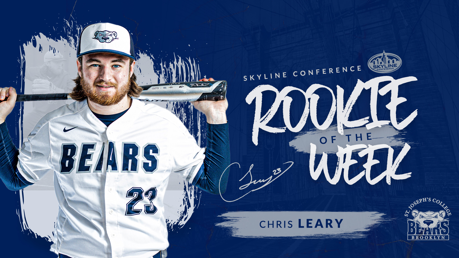Leary Collects Skyline Baseball Rookie of the Week Honors; Reyes Receives Honor Roll Nod