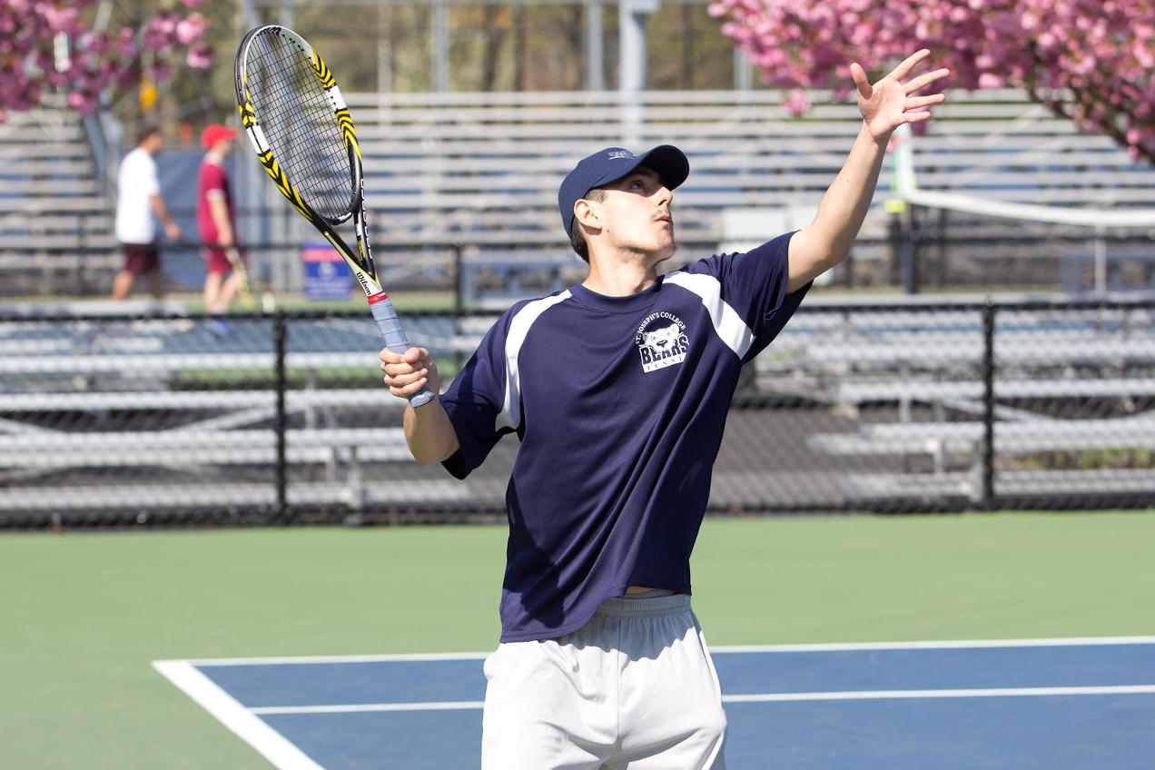 Caicedo and Parr Lead Men's Tennis to 5-4 Conference Win Over Berkeley