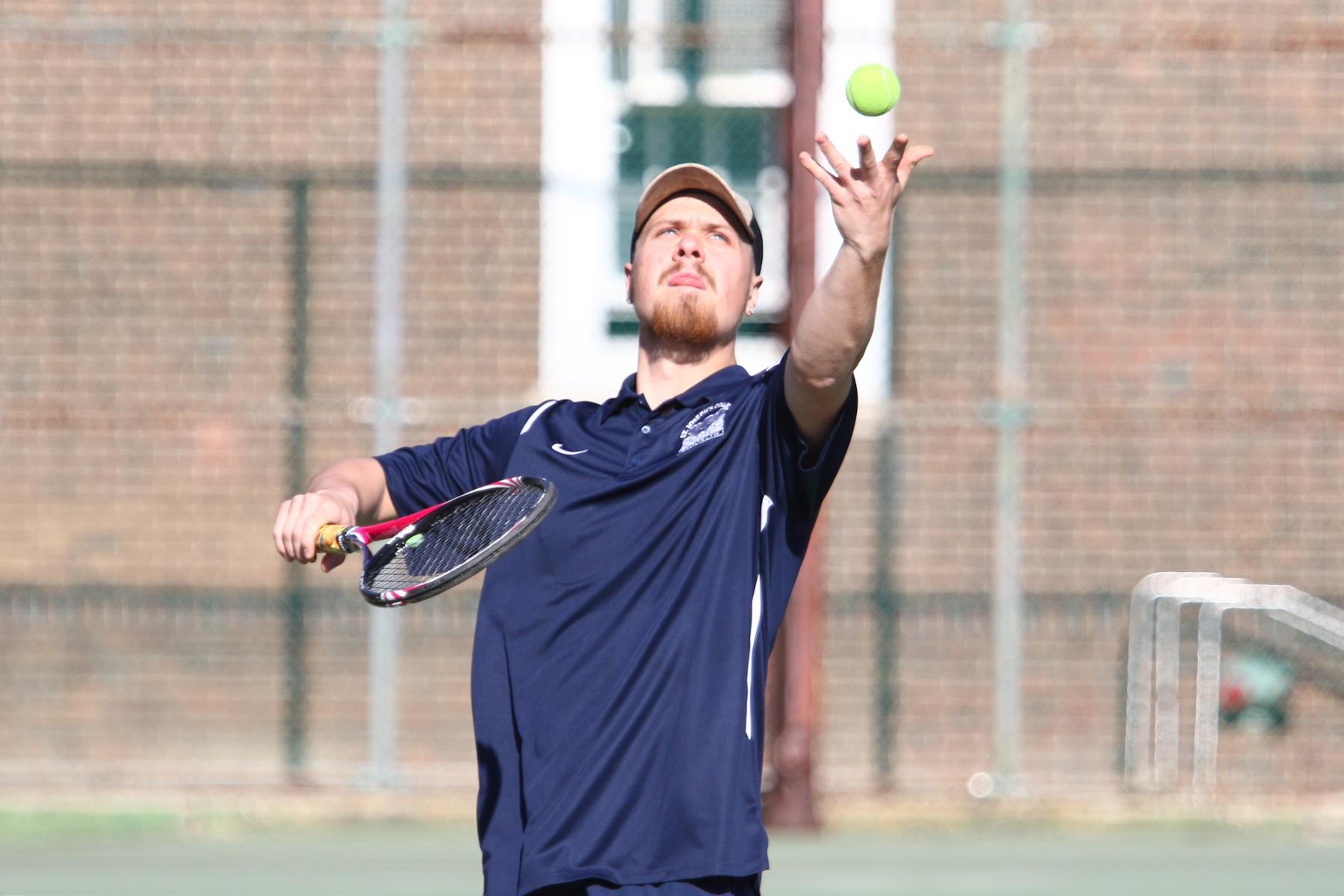 Parr Moves into Second in Singles Wins as Men's Tennis Battles Sarah Lawrence