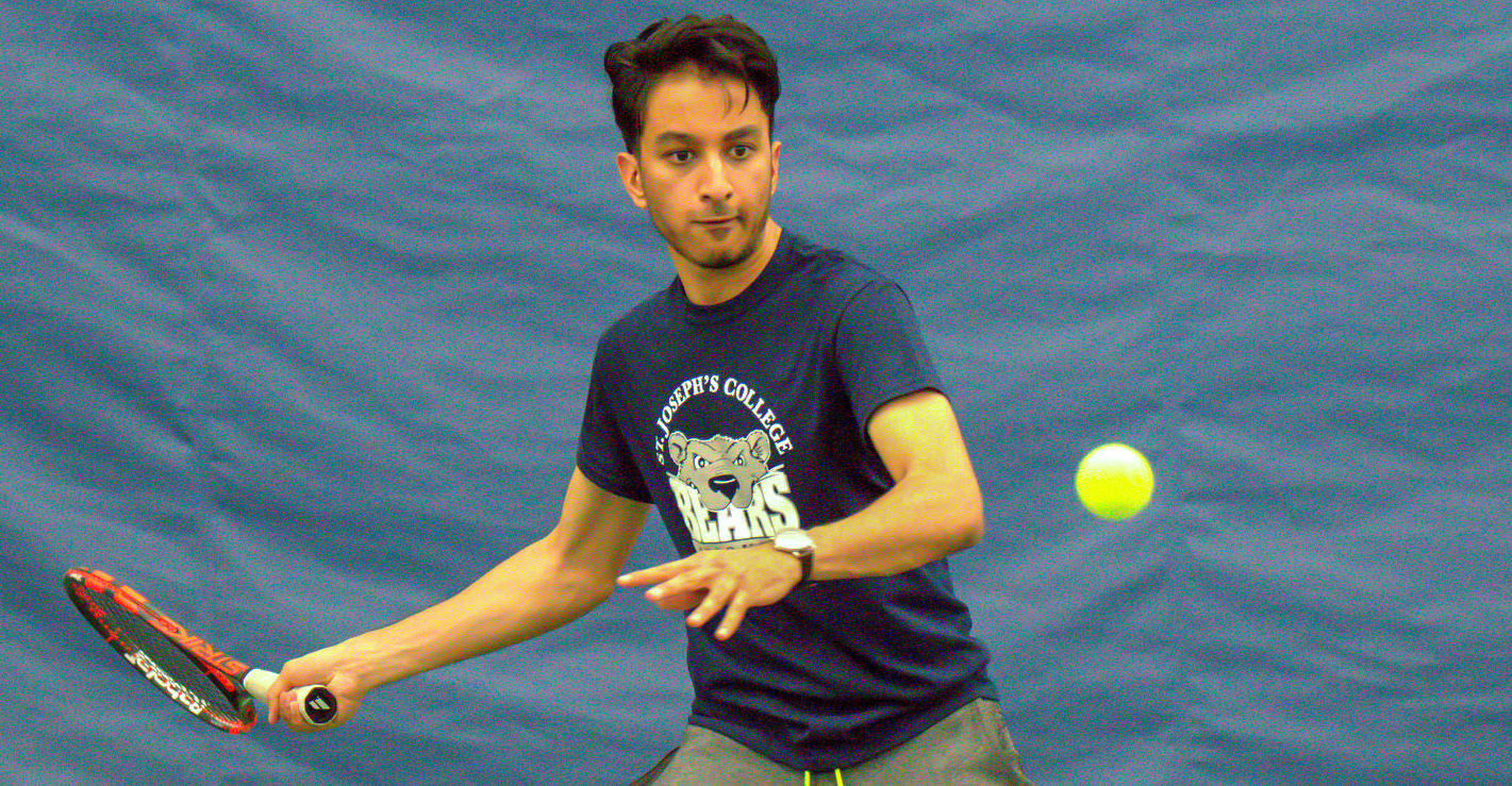 Ghai Wins Twice as Men’s Tennis Edged by Sarah Lawrence