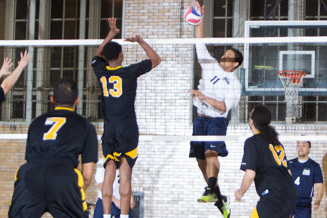Men's Volleyball Claims Straight Set Triumph over Medgar Evers