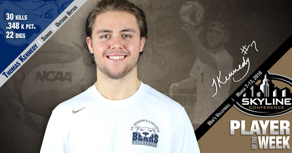 Kennedy Collects Skyline Men's Volleyball Player of the Week Honors