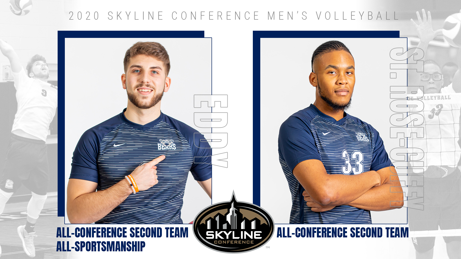 Eddy and St. Rose-Cuffy Receive All-Skyline Men's Volleyball Recognition