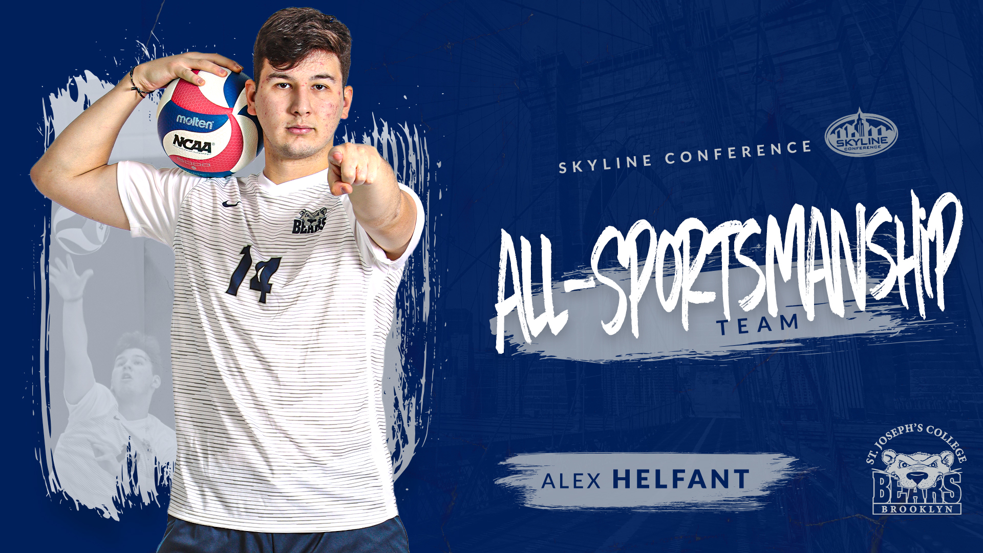 Helfant Earns Skyline Men’s Volleyball All-Sportsmanship Selection