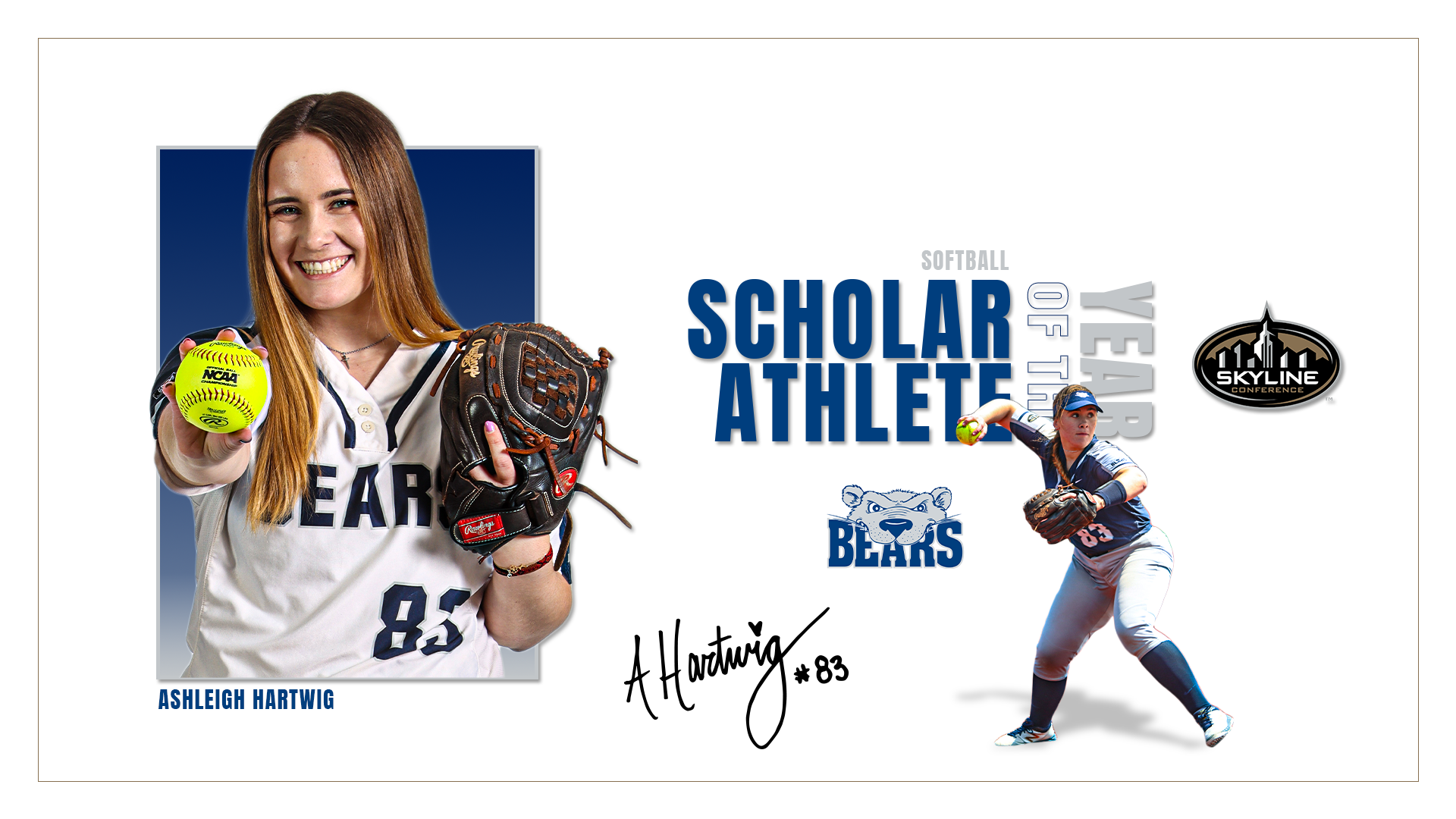 Hartwig Selected Skyline Softball Scholar-Athlete of the Year