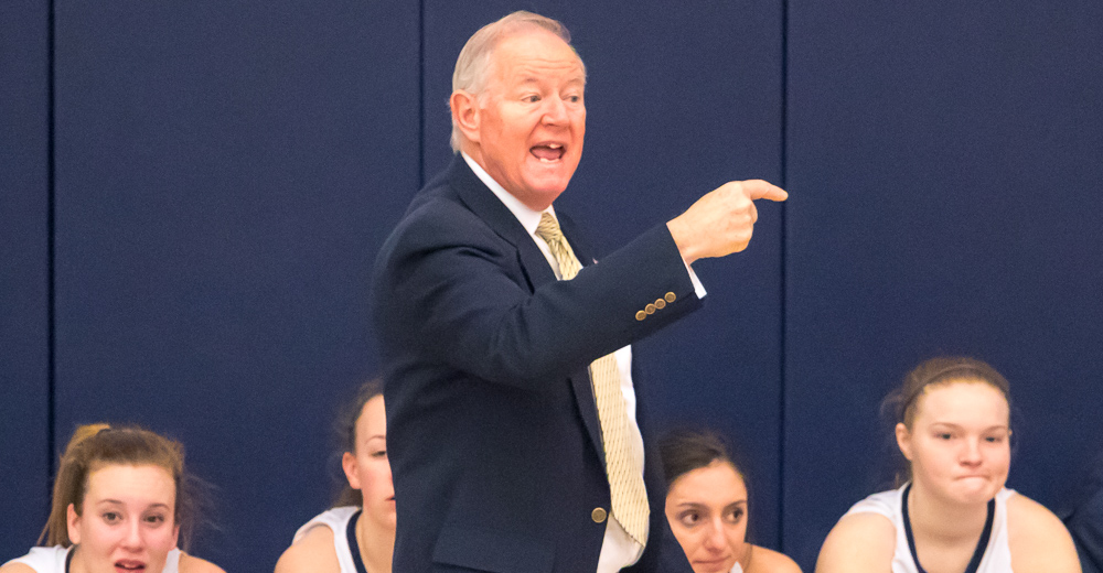 Women’s Basketball Scores Coach Flahive’s 100th Victory Upending Farmingdale on Alumni Day