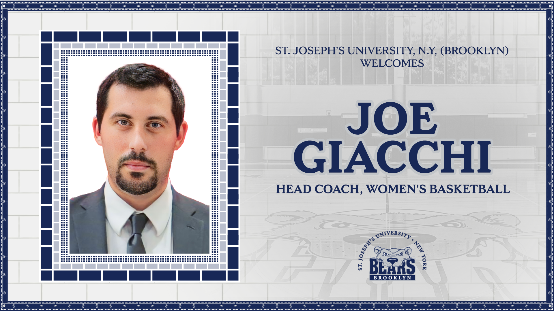 Joe Giacchi Appointed as Women’s Basketball Head Coach