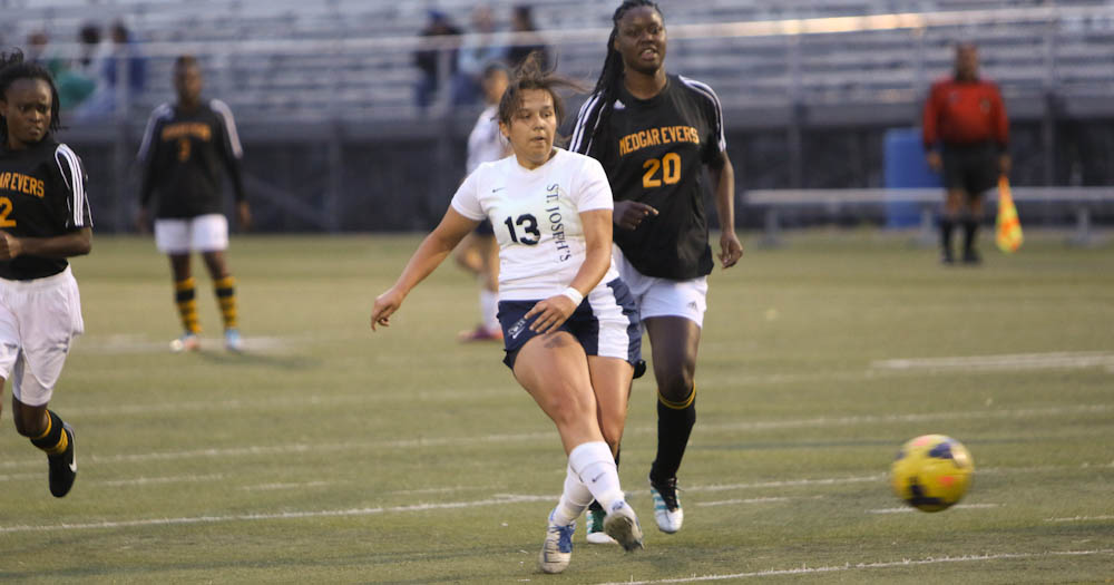 Women's Soccer Notches First Win of Season Defeating Medgar Evers