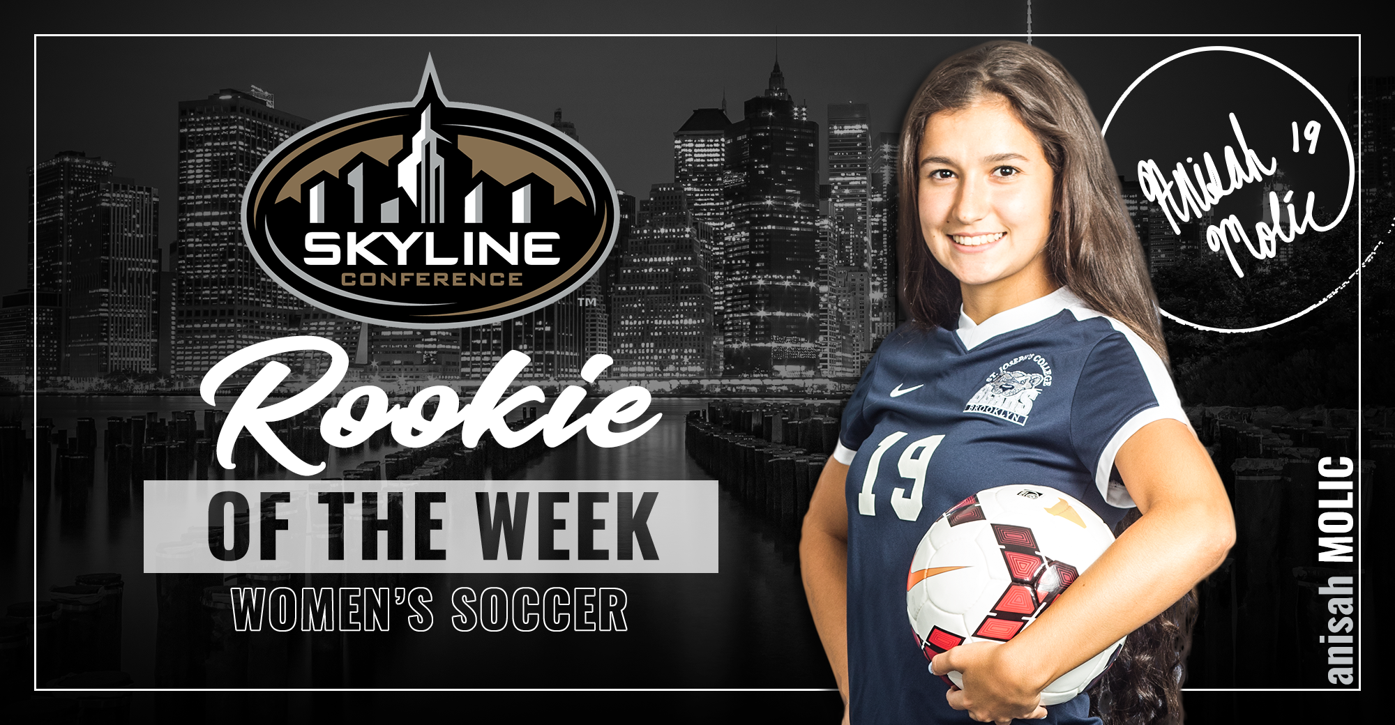 Molic Named Skyline Women's Soccer Rookie of the Week