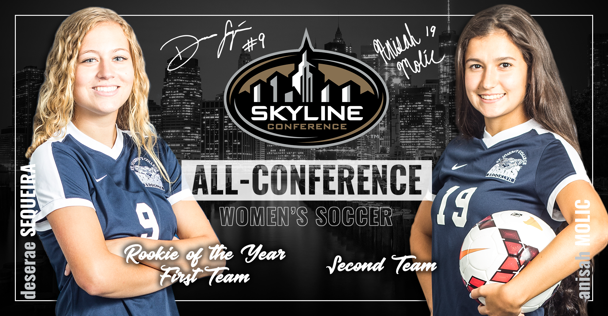 Sequeira Named Top Rookie as Sequeira and Molic Secure All-Skyline Women's Soccer Accolades