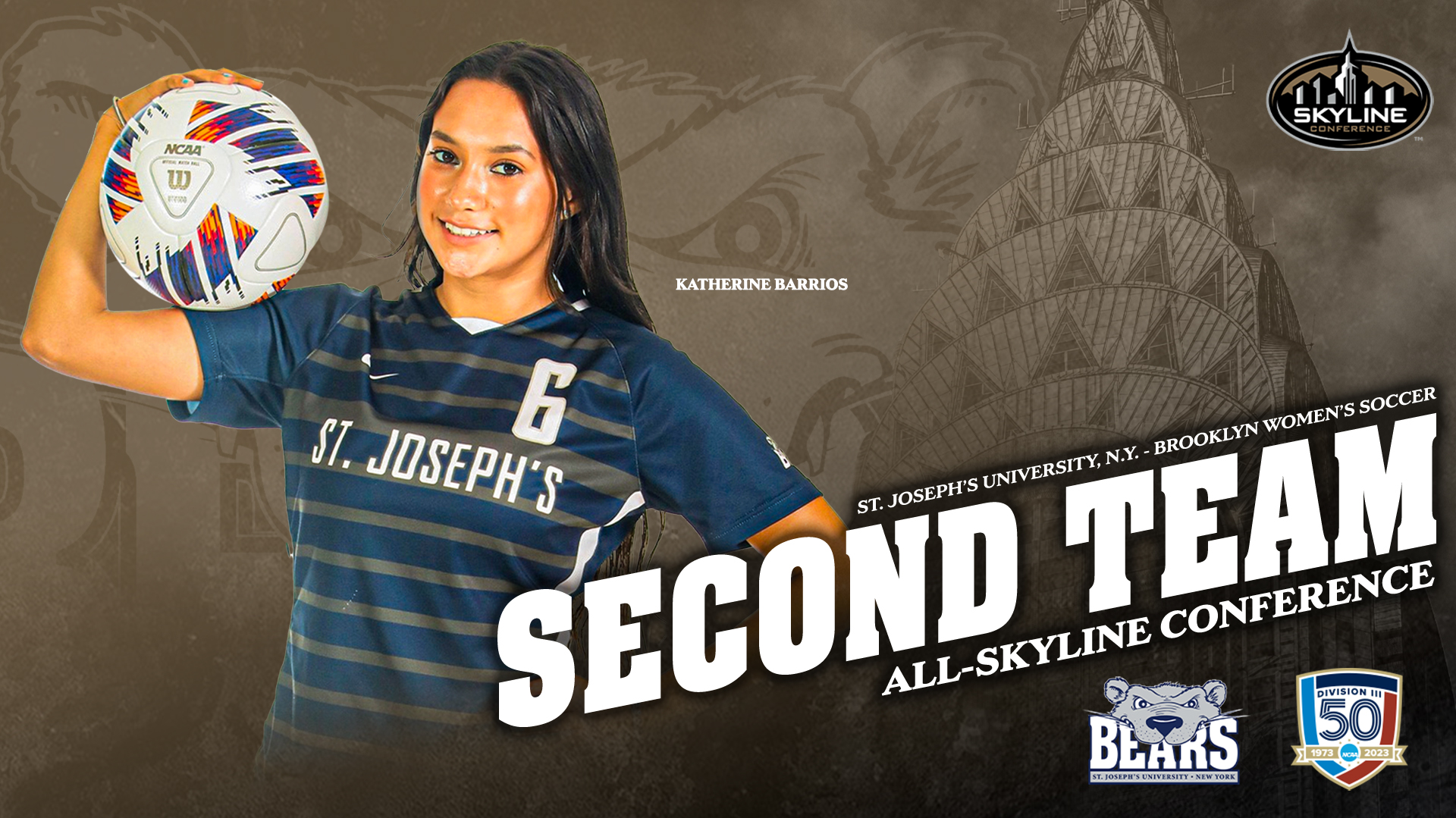 Barrios Placed on All-Skyline Women’s Soccer Second Team